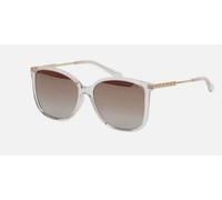 Michael Kors Sunglasses MK2169F 30156K Mirror Transparent Horn Frame Big Size
