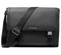 Michael Kors Unisex's Malone Signature Logo Cargo Messenger Bag Shoulder, Light/Black, One Size