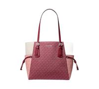 Michael Kors Voyager Large Color-Block Signature Logo Tote Bag - MAROON - 35S5SV6T7B
