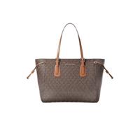 Michael Kors Voyager Large Signature Logo Top-Zip Tote Bag - BROWN - 35R6GV6T7B