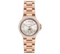 Michael Kors Watch for Women Camille, Automatic Three-Hand Movement, 33 mm Rose Gold Stainless Steel Case with a Stainless Steel Strap, MK9051