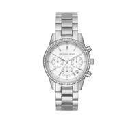 Michael Kors Ritz Chronograph Silver Stainless Steel Strap with Silver Dial Women's Watch MK6428