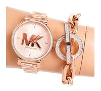 Michael Kors Watch Women's Watch Bracelet MK4335 Sofie IP Rose Gold Analog New