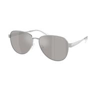 Michael Kors Woman Michael Kors MK1160 BIARRITZ 18936G Sunglasses Metal Silver Silver Pilot Mirrored