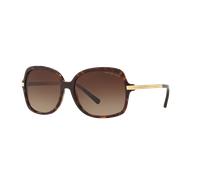 MICHAEL KORS Women's 2024 ADRIANNA II 310613 57 Rectangular Sunglasses 57, Dark Tortoise/Gold/Browngradient