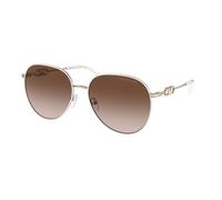 Michael Kors Woman MK1128J EMPIRE 123313 Sunglasses Metal Gold Brown Pilot Normal Shaded