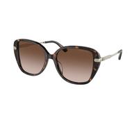 Michael Kors Woman MK2185BU FLATIRON 300613 Sunglasses Acetate Turtle Brown Squared Normal Shaded