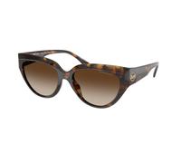 Michael Kors Woman MK2241U BOCA RATON 300613 Sunglasses Injected Turtle Brown Cat Eye Normal Shaded