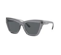 Michael Kors Woman Sunglass Dubai - Frame color: Blue Transparent, Lens color: Dark Grey Solid
