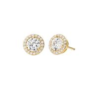 Michael Kors Women's 14ct Gold Plated Sterling Silver Cubic Zirconia Stud Earrings