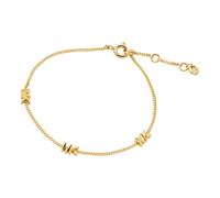 Michael Kors Premium 14ct Gold Plated 6.2" MK Station Bracelet
