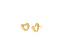 Michael Kors Women's 14k Gold Plated Sterling Silver Heart Stud Earrings