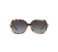 Michael Kors Women's 2024 ADRIANNA II 316213 57 Rectangular Sunglasses 57, Pink Tortoise/Lightgreygradient