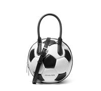 Michael Kors Women's 3D Soccer Ball Handbag, Silver-Tone Hardware/Soft Royal Nappa Leather/Black Multi