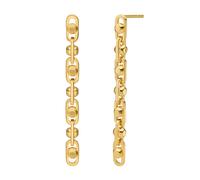 Michael Kors Women's Premium Astor Link Gold-Tone Sterling Silver Drop Earrings, MKC171000710