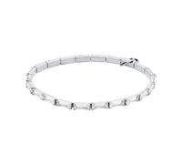 Michael Kors Baguette Stretch Silver Tennis Bracelet, Silver, Men Ilver