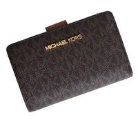 Michael Kors Women's Bi fold, Pale Blue, M, Brown, M, Bifold Wallet