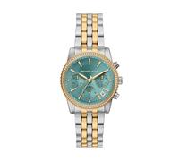 Michael Kors Women's Bryant Chronograph Blue Dial Two Tone Stainless Steel Bracelet Watch