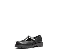 Michael Kors Women's Darrington Mary Jane Flat, Black/Volare Leather, 11