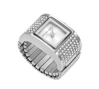 Michael Kors Women's Darrington Stainless Steel Stone Set Watch Ring