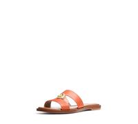 Michael Kors Women's Erin Flat Sandal, Leather/Mimosa, 8