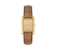 Michael Kors Womens Essex Three-Hand Brown Leather Watch, MK7584, Brown, Women Brown