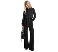 Michael Kors Women's Fringe Bow Blouse, Black, L