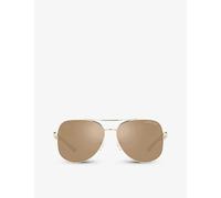 Michael Kors Woman MK1121 CHIANTI 10147P Sunglasses Metal Gold Gold Pilot Normal Mirror