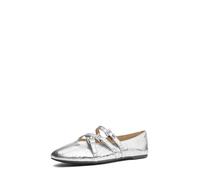 Michael Kors Women's Indy Flex Ballet Flat, Silver, 5.5 UK