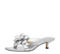 Michael Kors womens Jacie Kitten Sandal, Silver, 10