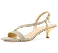 Michael Kors womens Jaida Kitten Sandals, Pale Gold, 7.5