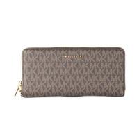 Michael Kors Women Jet Set Travel Large Travel Continental Wristlet Wallet Brown