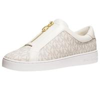 Michael Kors Women's Keaton Zip Slip on Sneaker Lace Up, Vanilla, 2.5 UK
