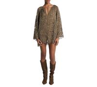 Michael Kors Women's Lace V-Neck Dress, Safari Green, M