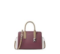 Michael Kors womens Laila Medium Satchel, Silver-tone Hardware/Tricolor Embossed Leather/Oxblood Multi, One Size
