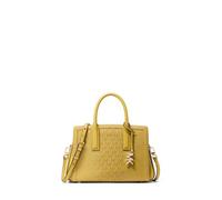 Michael Kors Women's Laila Small Satchel, Gold-tone Hardware/Mk Signature Semi Lux/Chartreuse, One Size