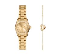 Michael Kors Women's Lexington Gold Tone Watch & Jewellery Set