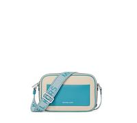 Michael Kors Women's Maeve Large Pocket Crossbody Bag, Silver-tone Hardware/Fabric/Milos Blue, One Size
