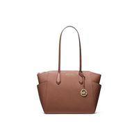 Michael Kors Women's Marilyn Medium Top-Zip Tote Bag, Gold-Tone Hardware/Saffiano/Luggage