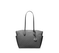 Michael Kors womens Marilyn Medium Top-zip Tote BagMarilyn Medium Top-Zip Tote Bag, Silver-tone Hardware/Mk Signature/Black, 15.5 inches x 10 inches x 4.5 inches