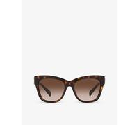Michael Kors Womens Michael Kors Mk2182U Empire Butterfly-Frame Tortoiseshell Acetate Sunglasses Brown