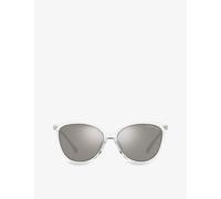 Michael Kors Womens Michael Kors Mk2184U Dupont Cat Eye Injected Sunglasses Clear