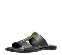 Michael Kors womens Michael Kors Women's Berkley Flat Sandal, Leather/Black, 8