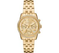 Michael Kors Watches Michael Kors Ladies Ritz Pave Gold Tone Stainless Steel Watch