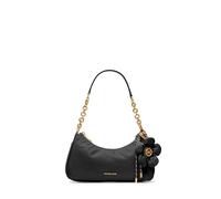 Michael Kors Women's Nolita Medium Chain Pouchette Bag, Nylon/Black/Flower Charm, One Size