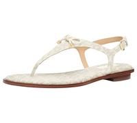 Michael Kors Women's Nori Flat Thong Sandal, Vanilla, 9.5 UK