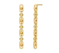 Michael Kors Women's Premium Astor Link Gold-Tone Sterling Silver Drop Earrings, MKC171000710