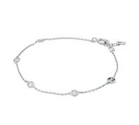 Michael Kors Sterling Silver 6.5 Inch & Cubic Zirconia Station Bracelet