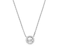 Michael Kors Women's Premium Kors MK Sterling Silver Logo Pendant Necklace, MKC1726CZ040