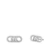 Michael Kors Statement Link MK Sterling Silver Cubic Zirconia Pendant Necklace